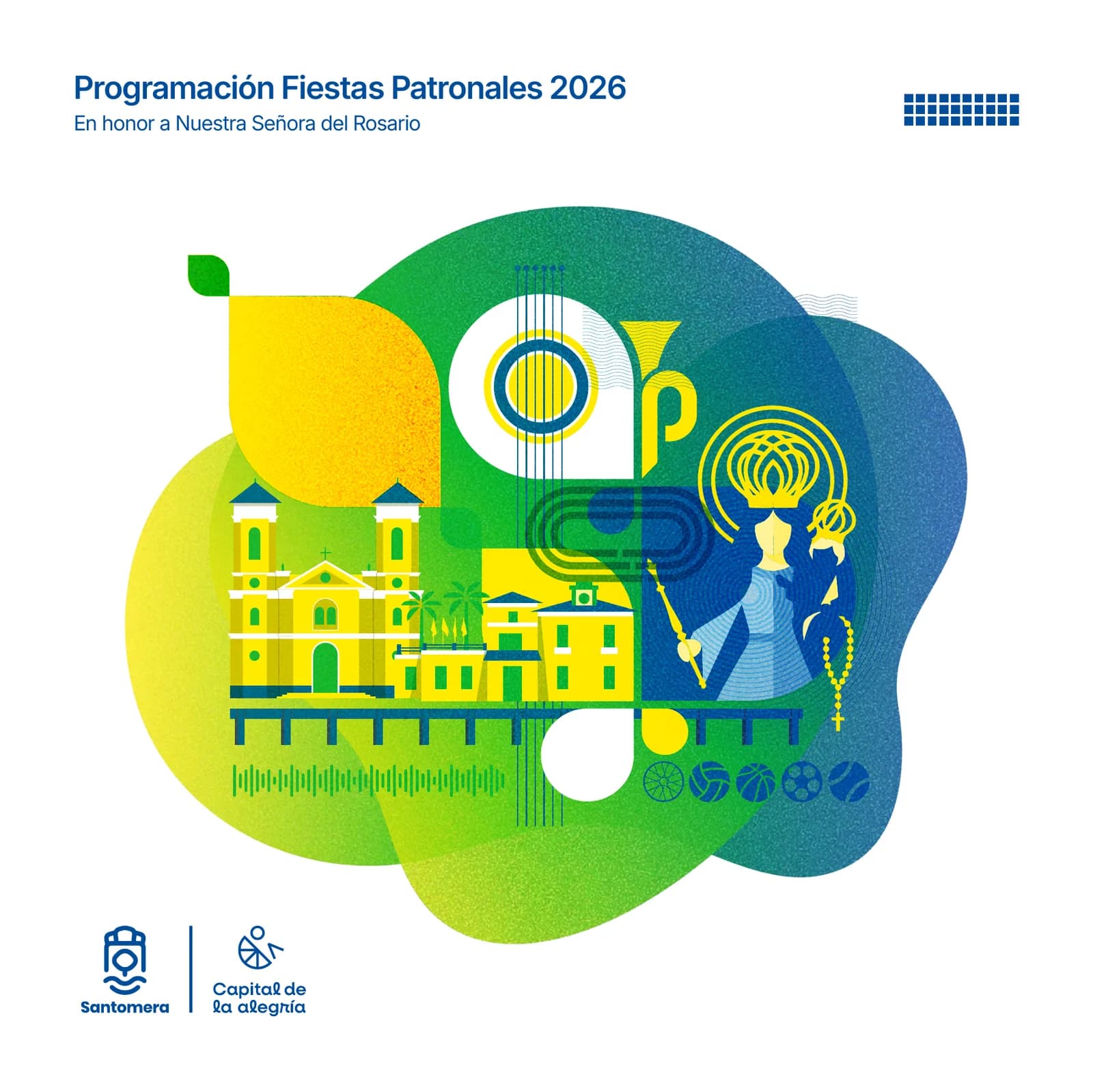 Portada del programa de las fiestas patronales de Santomera 2026 en honor a Nuestra Señora del Rosario